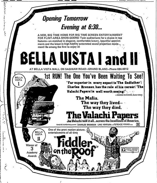 Bella Vista Theatre - Dec 1972 Ad